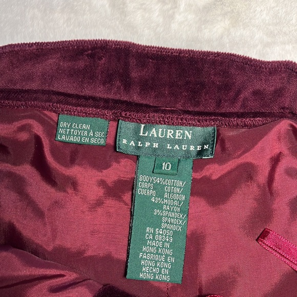 Ralph Lauren Vintage High Waist Crushed Velvet Pants - Picture 3 of 5